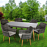 Мебель садовая Green Days, Мокко, черная, стол, 180х100х75 см, 6 кресел, подушка, 150 кг, CYH2076W - фото 13