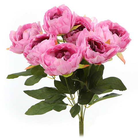 Цветок искусственный декоративный Пионы, 45 см, розовый, Y4-3504