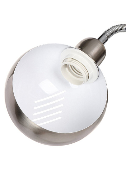 Светильник настольный на подставке, металл, E27, серебристый, абажур серебристый, SPE17156-12