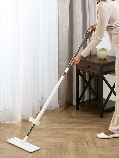 Швабра плоская, микрофибра, с вертикальным отжимом, Марья Искусница, YS-HF6