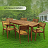 Мебель садовая Green Days, Оригинальный, дерево, стол, 180х90х80 см, 6 стульев, 120 кг, DS-DT07 - фото 14