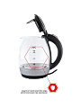 Чайник электрический JVC, JK-KE1516, черный, 1.7 л, 2200 Вт, скрытый нагревательный элемент, стекло - фото 6