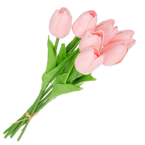 Цветок искусственный декоративный Тюльпан, 7шт., 33 см, розовый, Y6-10417