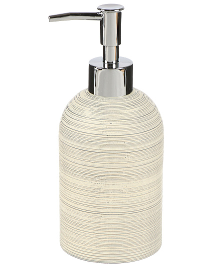 Дозатор для жидкого мыла для ванной и кухни, Серо-голубой, полистоун, 7.6х7.6х12.2/18.2 см, BRE0880AA-LD