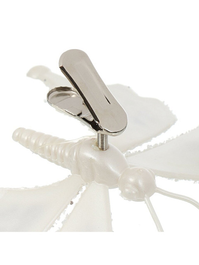 Набор елочных украшений Бабочка, 2 шт, белый, пластик, SYQD1- 0124223