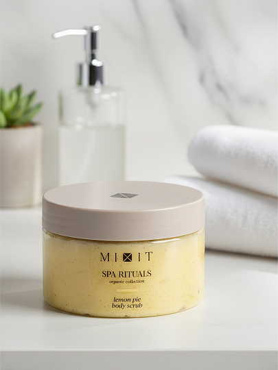 Скраб-бальзам для тела, Mixit, Spa Rituals, 300 г, с ароматом лимонного пирога