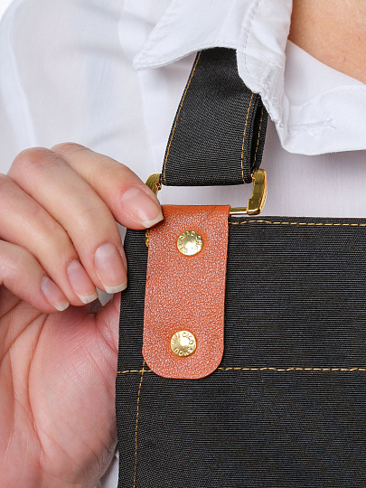 Фартук 66х75 см, 100% полиэстер, с карманом, черный, A170094