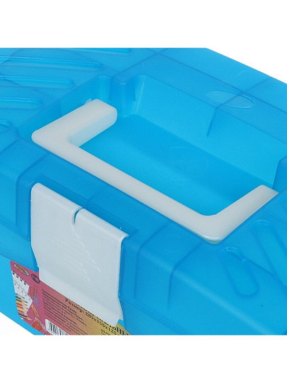 Ящик 28.5х15.5х12.5 см, пластик, Profbox, пластиковый замок, голубой, 610706