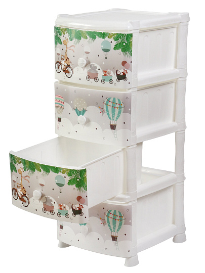 Комод детский 4 ящика, Лимпопо, 39х47х95 см, Violet, 350447