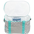 Термосумка 25 л, 46х27х27.5 см, Green Days, полиэстер, цилиндр, серая, в белый горох, CA216219.STD - фото 7