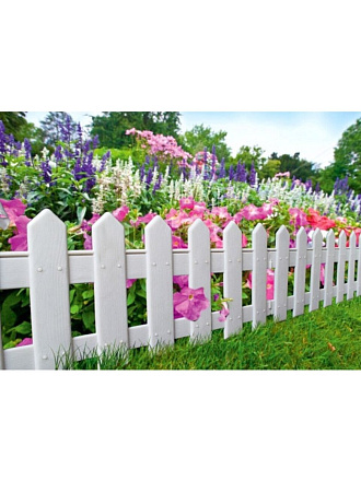 Забор декоративный пластмасса, Мастер сад, Палисадник, 30х190 см, белый