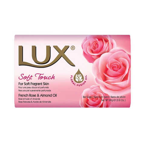 Мыло Lux, Aqua soft Французская роза и миндальное масло, 80 г