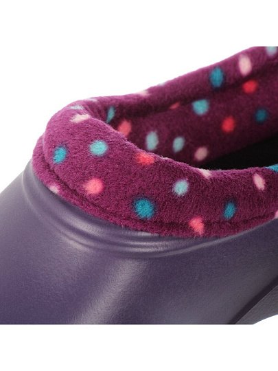 Галоши для женщин, ЭВА, баклажан/горох фиолетовые, р. 37, утепленные, Коро, ГЛ-313