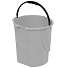 Контейнер для мусора пластик, 8 л, круглый, педаль, серебряный, Dunya Plastik, 01061 - фото 7