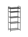 Полка для обуви металл, пластик, 4 секции, 45х30х95 см, черная, ЗМИ, Верона 15, ПДОВ15 Ч