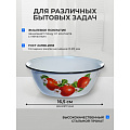 Миска эмалированная сталь, круглая, 10.5 см, 4 л, с рисунком, Керченский металлургический завод, 40304-142/5, в ассортименте - фото 4