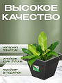 Кашпо пластик, 2.5 л, 17.3х14.5 см, черный гранит, Darel, Квадро, 50705 - фото 4