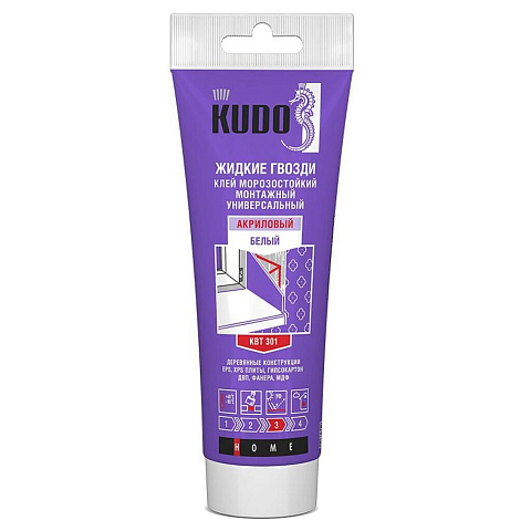 Жидкие гвозди KUDO, 200 мл, универсальные, белые, KBT-301