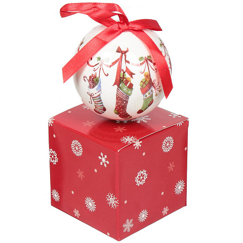 Елочный шар Сапожок для подарков, 8х8х8 см, 171815