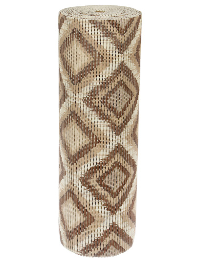 Коврик для ванной, антискользящий, 0.8х15 м, вспененный ПВХ, ромбы, бежевый, Homemat Aquatic, 106BR, ромбы