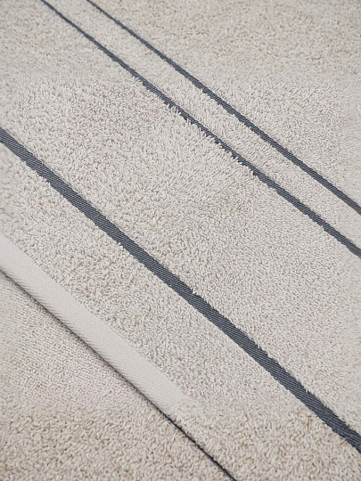 Полотенце банное 70х140 см, 100% хлопок, 420 г/м2, Азия, Silvano, светло-серое, Узбекистан