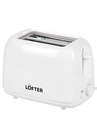 Тостер Lofter, PR001, пластик, 700 Вт, 2 тоста, механический, 6 степеней прожарки, PR001
