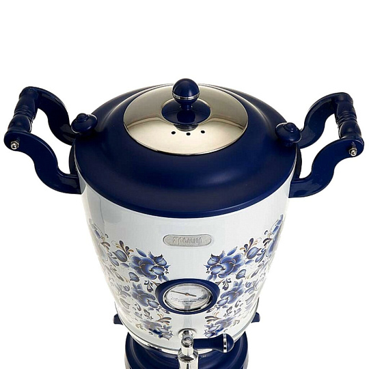 Самовар электрический Яромир, Гжель ЯР-1801, 4 л, 2300 Вт, скрытый нагревательный элемент, металл