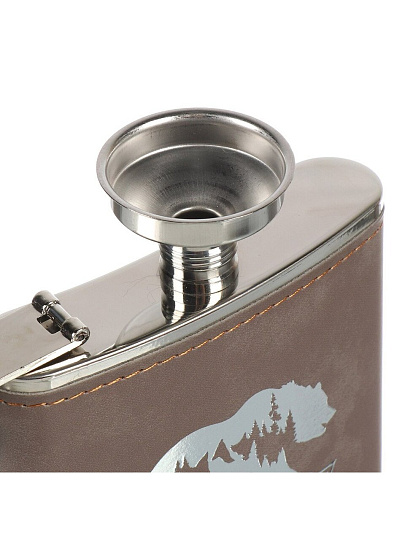 Фляга нержавеющая сталь, подарочный набор 6 предметов, Россия, Y4-9067