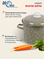 Кастрюля эмалированная сталь, 4.5 л, крышка сталь, цилиндрическая, ЛЗЭП, White dots, С-1615АП2/8Кс, индукция - фото 3