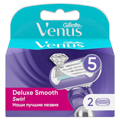 Сменные кассеты для бритв Gillette, Venus Swirl, для женщин, 2 шт, VNS-81534303