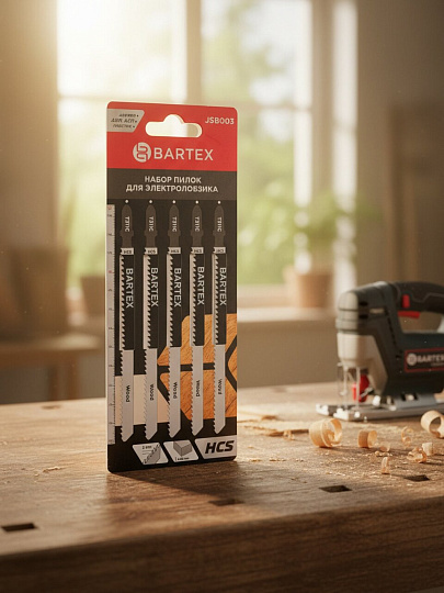Набор пилок для электролобзика, Bartex, T311С, по дереву, ДВП, ДСП, 5 шт, 126 мм, 4-65 мм, JSB003