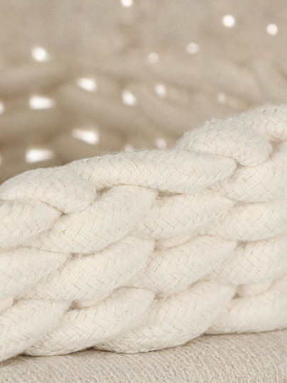 Корзина 18х18х14 см, квадратная, плетеная, бежевая, Y4-8951