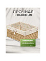 Корзина 32х23х15 см, прямоугольная, плетеная, бежевая, Y4-7677 - фото 3