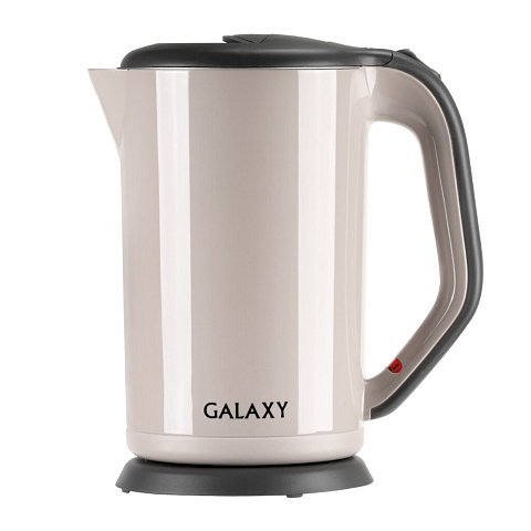 Чайник электрический Galaxy Line, GL0330, бежевый, 1.7 л, 2000 Вт, скрытый нагревательный элемент, пластик