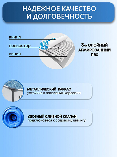 Бассейн каркасный Bestway, 305х76 см, Steel Pro Max Frame Pool, 56406, 4678 л