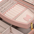 Шкатулка-кейс для украшений и косметики, полимер, 21.5х15х13 см, розовая, Y4-5320-2 - фото 4