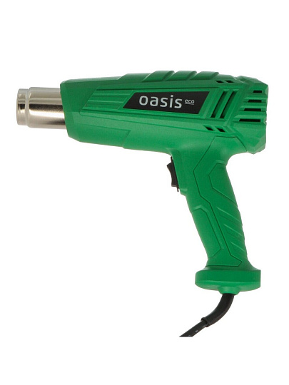 Фен строительный Oasis, TG-20 Eco NEW, 2000 Вт, 300/500 л/мин, 350 °C, 600 °C, 2 скорости
