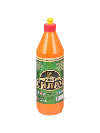 Клей бесцветный, водостойкий, однокомпонентный, 800 мл, Силач
