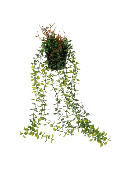 Цветок искусственный декоративный Ампельное (свисающее) растение, в кашпо, 45 см, A300126