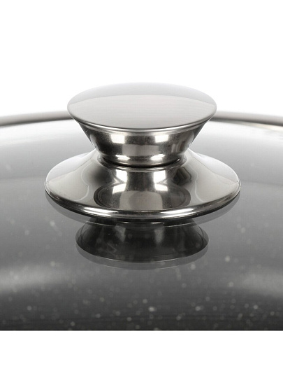 Жаровня алюминий, 26 см, 3 л, антипригарное покрытие, Горница, Гранит, ж2611аг, с крышкой