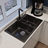 Мойка кухонная врезная, GranFest, Practik, искусственный мрамор, 780x510 мм, + сифон, черная, GF-P-780K - фото 3