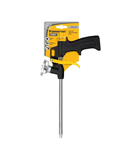 Пистолет для монтажной пены, пластик, с металлическим адаптером, Fomeron, Fortissimo, 590223