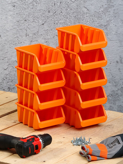 Ящик 16х11х7.5 см, пластик, Bartex, набор 9 шт