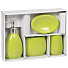 Набор для ванной 4 предмета, зеленый, керамика, стакан, подставка для зубных щеток, дозатор для мыла, мыльница, Y329 - фото 4