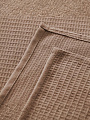 Простыня-плед 1.5-спальная, 150х200 см, вафельная ткань, 100% хлопок, Волшебная ночь, Мокко, однотонная - фото 5