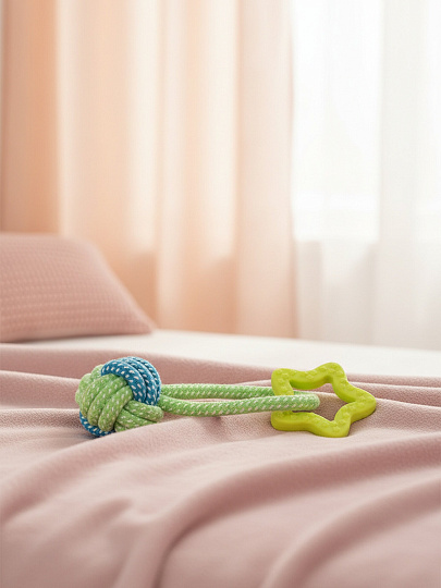 Игрушка для животных веревочный мяч и звезда, 22х8 см, в ассортименте, Y4-11377