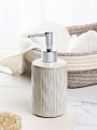 Дозатор для жидкого мыла, керамика, 7.3х7.3х17.5 см, бежевая полоса, Y4-9844 - фото 2