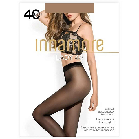 Колготки Innamore, Lady, 40 DEN, р. 3, daino/загар, без шортиков, прозрачные c плоским швом