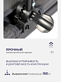 Кресло раскладушка 180х60х88 см, серое, без рисунка, ткань, 150 кг, C010180 - фото 3