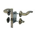 Комплект для двери Фабрика Замков, FZ SET 04-C 170 2H BK AB, СТ-00000096, ручка, защелка, фиксатор, петли, антик бронза - фото 2